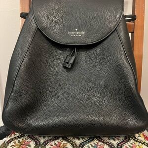 Kate Spade Black Pebbled Backpack